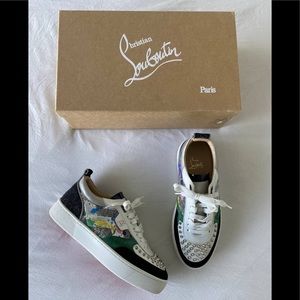 AUTH Christian Louboutin  HAPPY RUI Spikes Mix Media Sneakers 41.5 2022 SOLDOUT